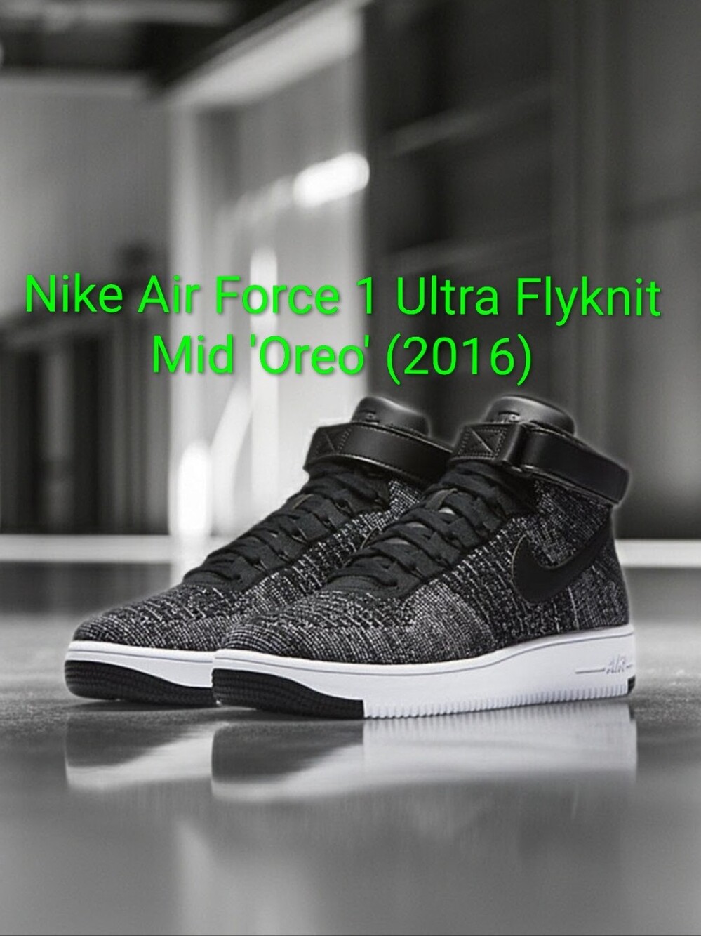 Nike Air Force 1 Ultra Flyknit Mid 'Oreo' (2016) M10/W11.5 NEW
